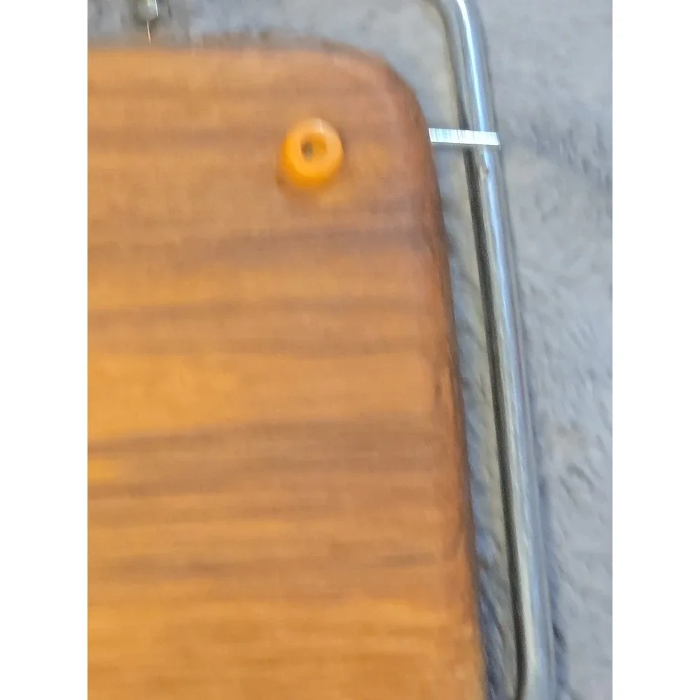 Good‎ Wood Genuine Teak Wire Cheese Slicer Cutting Board MCM Charcuterie 10